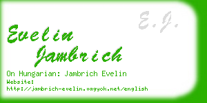 evelin jambrich business card